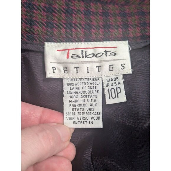 VTG Wool Plaid Pencil Skirt With Back Vent & Back Zipper SZ 6P-S Made in the USA - Picture 8 of 10